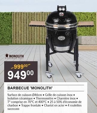Promoties Barbecue monolith - Monolith - Geldig van 01/06/2023 tot 18/06/2023 bij HandyHome
