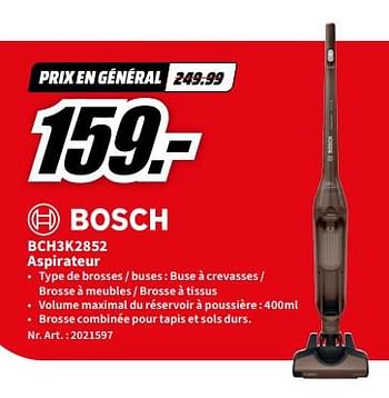 Promotions Bosch bch3k2852 aspirateur - Bosch - Valide de 29/05/2023 à 04/06/2023 chez Media Markt