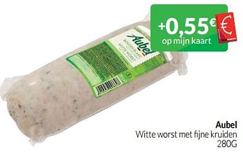 Promoties Aubel witte worst met fijne kruiden - Aubel - Geldig van 01/06/2023 tot 30/06/2023 bij Intermarche