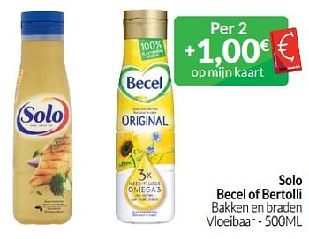 Promotions Solo becel of bertolli bakken en braden vloeibaar - Produit maison - Intermarche - Valide de 01/06/2023 à 30/06/2023 chez Intermarche