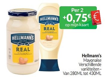 Promoties Hellmann’s mayonaise - Hellmann's - Geldig van 01/06/2023 tot 30/06/2023 bij Intermarche