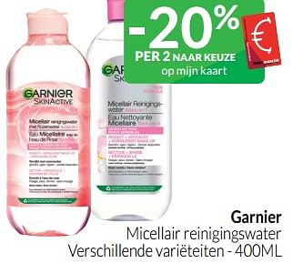 Promoties Garnier micellair reinigingswater - Garnier - Geldig van 01/06/2023 tot 30/06/2023 bij Intermarche