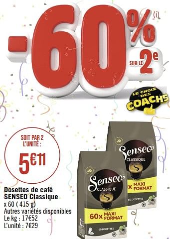 Promotions Dosettes dosettes de café senseo classique - Douwe Egberts - Valide de 29/05/2023 à 11/06/2023 chez Géant Casino