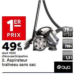 Aya Aspirateur tra neau sans sac aya cj005dn En promotion chez But