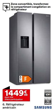 Réfrigérateur américain SAMSUNG RS68A8820S9/EF 634L - Réfrigérateur  américain BUT