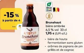 Promotions Brunehaut bière ambrée - Brunehaut - Valide de 24/05/2023 à 20/06/2023 chez Bioplanet