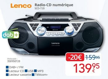 Promotions Lenco radio-cd numérique scd-720 - Lenco - Valide de 01/06/2023 à 30/06/2023 chez Eldi