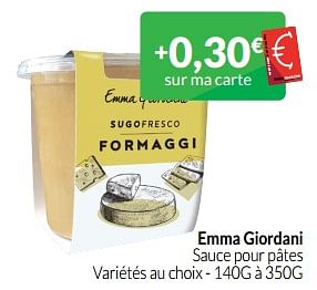 Promoties Emma giordani sauce pour pâtes - Emma Giordani - Geldig van 01/06/2023 tot 30/06/2023 bij Intermarche
