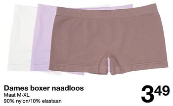 Promoties Dames boxer naadloos - Huismerk - Zeeman  - Geldig van 27/05/2023 tot 09/06/2023 bij Zeeman