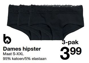 Promoties Dames hipster - Huismerk - Zeeman  - Geldig van 27/05/2023 tot 09/06/2023 bij Zeeman