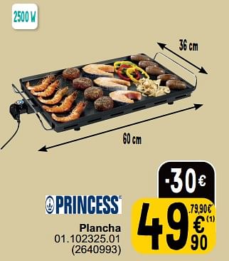 Promoties Princess plancha 01.102325.01 - Princess - Geldig van 30/05/2023 tot 12/06/2023 bij Cora