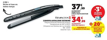 Promotions Remington lisseur aqualisse extreme s7307 - Remington - Valide de 23/05/2023 à 04/06/2023 chez Super U