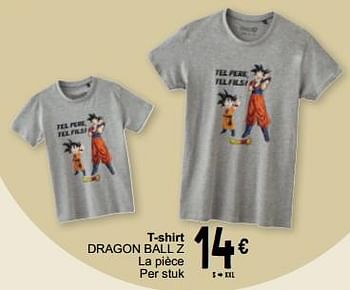 Promoties T-shirt dragon ball z - Huismerk - Cora - Geldig van 30/05/2023 tot 12/06/2023 bij Cora