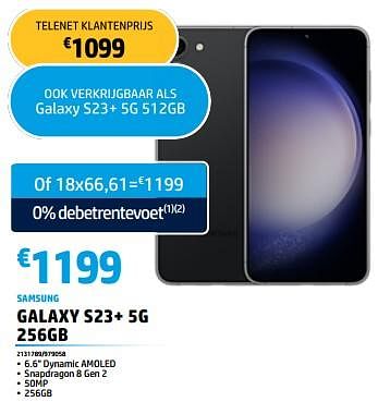 Promoties Samsung galaxy s23+ 5g 256gb - Samsung - Geldig van 30/05/2023 tot 30/06/2023 bij Auva