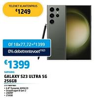 Promoties Samsung galaxy s23 ultra 5g 256gb - Samsung - Geldig van 30/05/2023 tot 30/06/2023 bij Auva