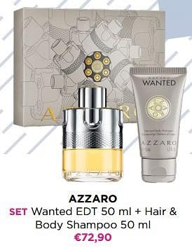 Promoties Azzaro set wanted edt + hair + body shampoo - Azzaro - Geldig van 29/05/2023 tot 11/06/2023 bij ICI PARIS XL