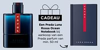 Een prada luna rossa ocean notebook bij aankoop van een prada parfum van min. 50 ml-Prada