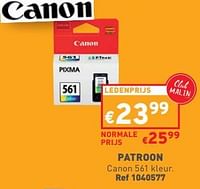 Promoties Patroon canon 561 kleur - Canon - Geldig van 31/05/2023 tot 05/06/2023 bij Trafic