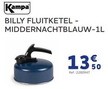 Promotions Billy fluitketel - middernachtblauw - Kampa - Valide de 25/05/2023 à 31/03/2024 chez Auto 5