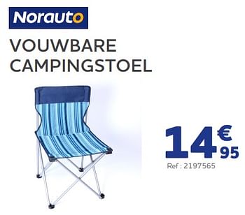 Promotions Vouwbare campingstoel - Norauto - Valide de 25/05/2023 à 31/03/2024 chez Auto 5