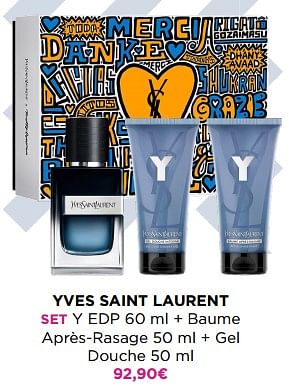 Promotions Yves saint laurent set y edp + baume après-rasage + gel douche - Yves Saint Laurent - Valide de 29/05/2023 à 11/06/2023 chez ICI PARIS XL