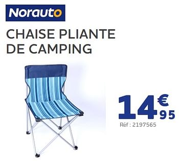 Promoties Chaise pliante de camping - Norauto - Geldig van 25/05/2023 tot 31/03/2024 bij Auto 5