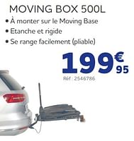 Coffre pliable NORAUTO Moving Box 500L pour plateforme Moving base