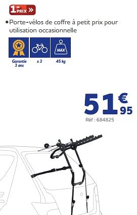 Promotions Porte-vélos de coffre à petit prix pour utilisation occasionnelle - 1ste prijs - Valide de 25/05/2023 à 31/03/2024 chez Auto 5