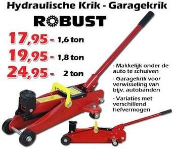 Promoties Hydraulische krik - garagekrik - ROBUST - Geldig van 29/05/2023 tot 30/06/2023 bij Itek