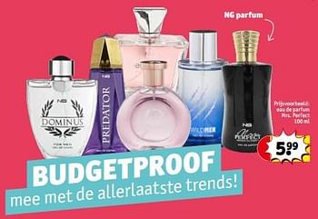 Promoties Eau de parfum mrs. perfect - NG Perfumes - Geldig van 30/05/2023 tot 11/06/2023 bij Kruidvat