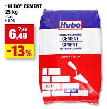 Promoties Hubo cement - Huismerk - Hubo  - Geldig van 31/05/2023 tot 11/06/2023 bij Hubo