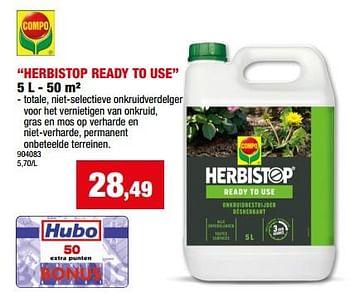 Promoties Onkruidbestrijder herbistop ready to use - Compo - Geldig van 31/05/2023 tot 11/06/2023 bij Hubo