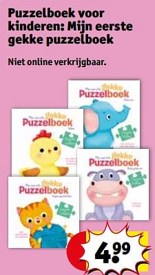 Promoties Puzzelboek voor kinderen mijn eerste gekke puzzelboek - Huismerk - Kruidvat - Geldig van 30/05/2023 tot 11/06/2023 bij Kruidvat