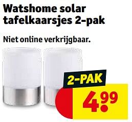 Promoties Watshome solar tafelkaarsjes - Watshome - Geldig van 30/05/2023 tot 11/06/2023 bij Kruidvat