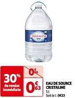 Promotions Eau de source cristaline - Cristaline - Valide de 31/05/2023 à 04/06/2023 chez Auchan Ronq