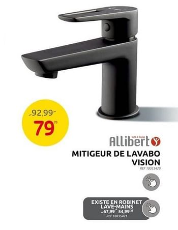 Promotions Mitigeur de lavabo vision - Allibert - Valide de 31/05/2023 à 12/06/2023 chez Brico