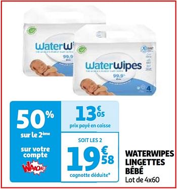 Promo Waterwipes lingettes chez Auchan