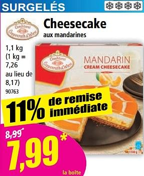 Promotions Cheesecake aux mandarines - Coppenrath & Wiese - Valide de 31/05/2023 à 06/06/2023 chez Norma