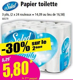 Promoties Papier toilette - Soled - Geldig van 31/05/2023 tot 06/06/2023 bij Norma