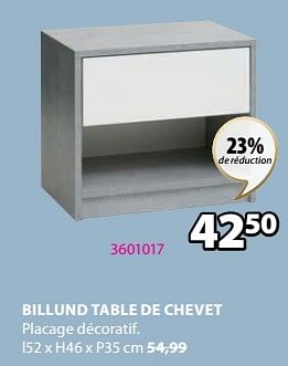 Promotions Billund table de chevet - Produit Maison - Jysk - Valide de 29/05/2023 à 30/06/2023 chez Jysk