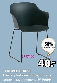 Promotions Sandved chaise - Produit Maison - Jysk - Valide de 29/05/2023 à 30/06/2023 chez Jysk