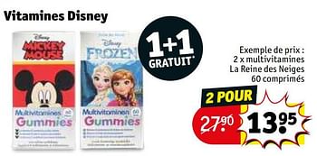 Promotions Multivitamines la reine des neiges - Disney - Valide de 30/05/2023 à 11/06/2023 chez Kruidvat