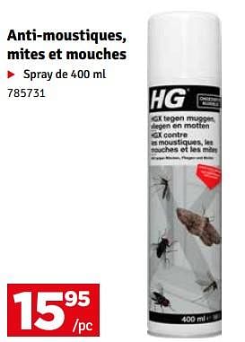 Promotions Anti-moustiques, mites et mouches - HG - Valide de 30/05/2023 à 25/06/2023 chez Mr. Bricolage