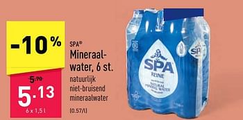 Promoties Mineraalwater - Spa - Geldig van 05/06/2023 tot 16/06/2023 bij Aldi
