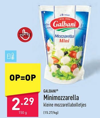 Promoties Minimozzarella - Galbani - Geldig van 09/06/2023 tot 16/06/2023 bij Aldi