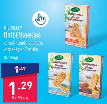 Promotions Ontbijtkoekjes - MILLVILLE - Valide de 05/06/2023 à 16/06/2023 chez Aldi