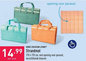 Promoties Strandmat - Home Creation Living - Geldig van 10/06/2023 tot 16/06/2023 bij Aldi