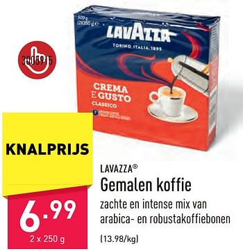 Promoties Gemalen koffie - Lavazza - Geldig van 09/06/2023 tot 16/06/2023 bij Aldi