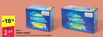 Promoties Tampax compak - Tampax - Geldig van 05/06/2023 tot 16/06/2023 bij Aldi
