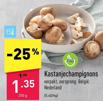 Promoties Kastanjechampignons - Huismerk - Aldi - Geldig van 05/06/2023 tot 10/06/2023 bij Aldi